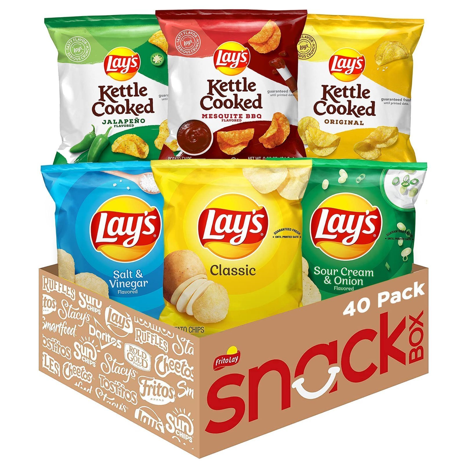Lay's regular and bottle sizes (40 packs)