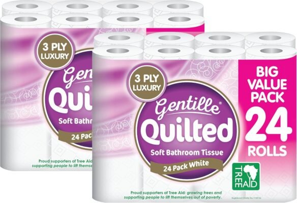 ジェンティーユ 48 ロール キルティング 3 層トイレットペーパー - 柔らかく、丈夫で耐久性があります