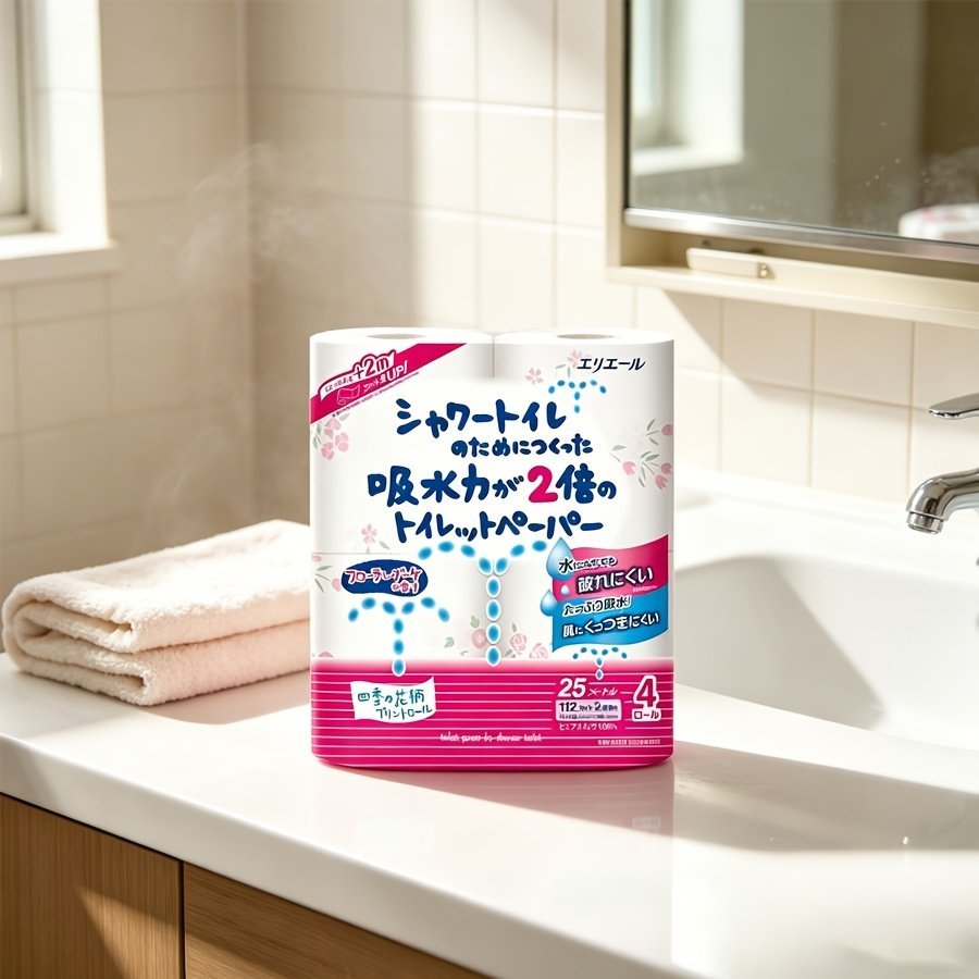 【家庭用】ポータブル トイレターペーパー シングル 60M X 18ロール (合計2個の大容量36ロールパック) 肌に優しい、ソフト、コットン風 - 画像 (3)