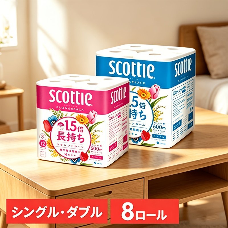 【家庭用】ポータブル トイレターペーパー シングル 60M X 18ロール (合計2個の大容量36ロールパック) 肌に優しい、ソフト、コットン風 - 画像 (8)