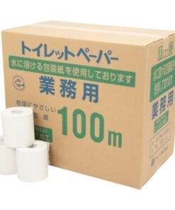 Asto ホワイトキャリッジ 業務用 包装なし トイレットペーパー 単巻 100m ケース 60巻 リサイクル紙