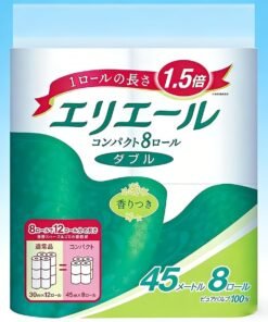 コンパクト二重層トイレットペーパー オプションロール数1.5倍 ロール長45メートル 二重層トイレットペーパー バージンパルプ 香り付き 日用品 消耗品 備蓄材料
